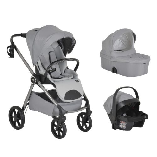 Cangaroo Unique babakocsi 3 in 1 - silver