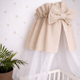 Baldachin babaágy fölé 180×130 cm – krém