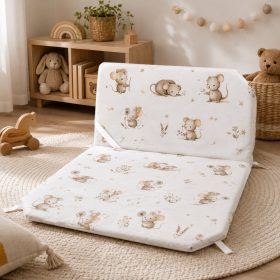   Bélelt lepedő bölcsis/ovis fektetőre 56×130 cm (óvodai derékalj) – Pitypangos egérkés