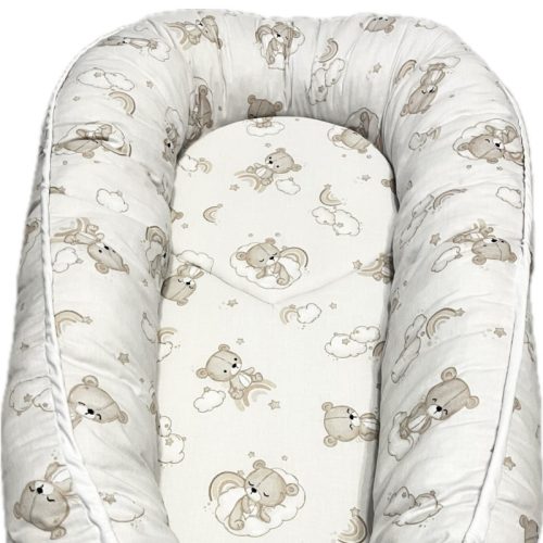 Babafészek - szivárványos maci, pamut