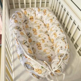 Babafészek – hőlégballonos szürke macis, pamut