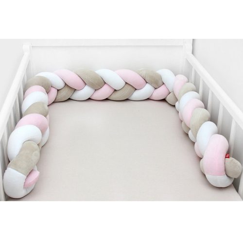Scamp fonott rácsvédő 180 cm – tricolor - pink/fehér/bézs
