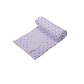 Pamut babatakaró – kék csillagos