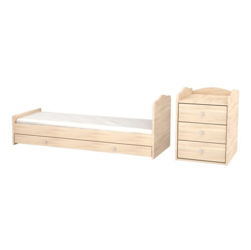 Timba Niki 60×120 cm kombinált kiságy 3 fiókkal – borostyán, pelenkázós és junior ággyá alakítható kivitel
