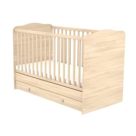   Timba Niki 70×140 cm heverővé alakítható kiságy ágyneműtartóval – borostyán, hosszú távú gyerekágy megoldás