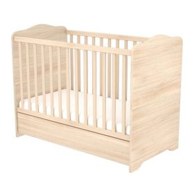   Timba Niki 60×120 cm zárt végű kiságy ágyneműtartóval – borostyán