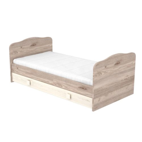 Timba Viki 70×140 cm heverővé alakítható kiságy ágyneműtartóval – krém/fűz, hosszú távú gyerekágy megoldás