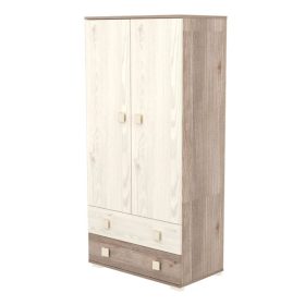   Timba Viki 2 ajtós, 2 fiókos szekrény – krém/fűz, tágas babaszoba tároló