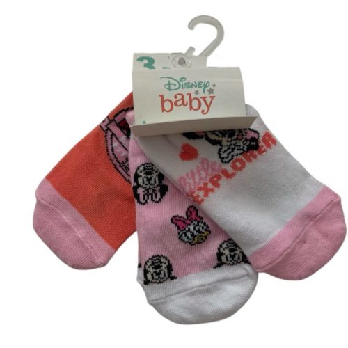 Disney zokni - 3 db a csomagban - Minnie 0-6 hó - fehér