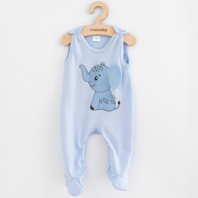 Baba rugdalózó New Baby Classic Happy Elephant blue - 56