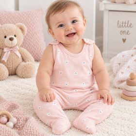 Baba rugdalózó New Baby Classic maci fehér/púder - 74