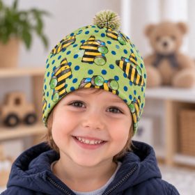 Bojtos babasapka 48 cm – zöld mintás