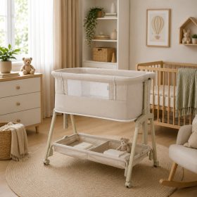   Lorelli Layla 2 az 1-ben babaöböl és utazóágy – Beige, állítható magassággal és anti-reflux funkcióval