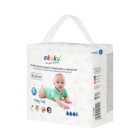   Akuku eldobható alátét 40×60 cm (15 db) – nedvszívó pelenkázó alátét