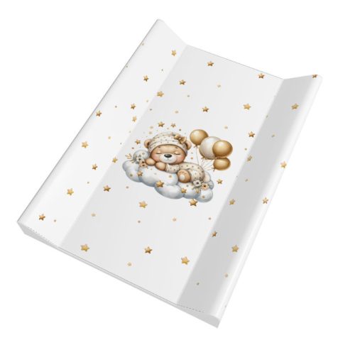 Felhős maci merev peremes pelenkázólap 70×50 cm – arany