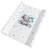 Felhős maci merev peremes pelenkázólap 70×50 cm – kék