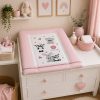 Softy puha pelenkázólap 70×50 cm – Cuki állatok rózsa
