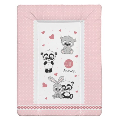Softy puha pelenkázólap 70×50 cm – Cuki állatok rózsa