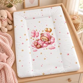   Softy puha pelenkázólap 70 × 50 cm – felhős maci rózsaszín