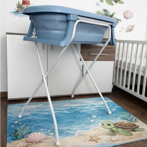 Tega Baby összecsukható babakádhoz állvány – stabil fém kádállvány ergonomikus fürdetéshez