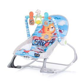   Chipolino Baby Spa rezgő-zenélő pihenőszék és kisszék újszülöttől 18 kg-ig – kék