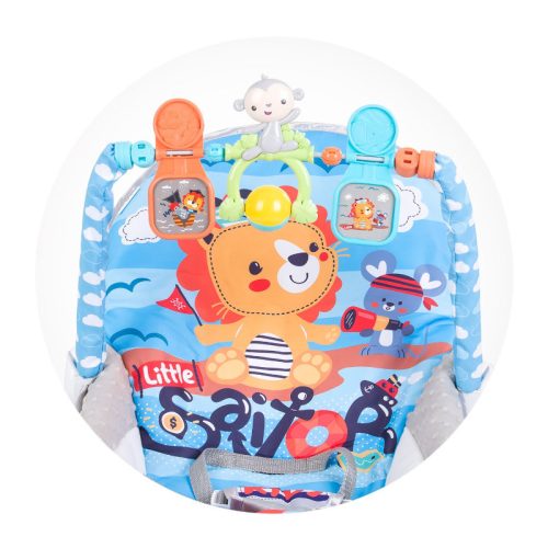 Chipolino Baby Spa rezgő-zenélő pihenőszék és kisszék újszülöttől 18 kg-ig – kék