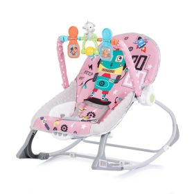   Chipolino Baby Spa rezgő-zenélő pihenőszék és kisszék újszülöttől 18 kg-ig – pink
