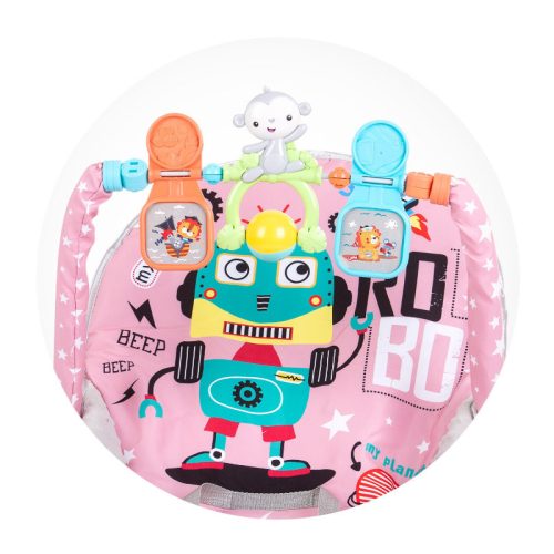 Chipolino Baby Spa rezgő-zenélő pihenőszék és kisszék újszülöttől 18 kg-ig – pink