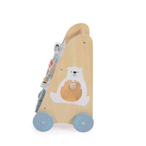 Moni Toys fa járássegítő 45 cm – stabil tolható járássegítő babáknak