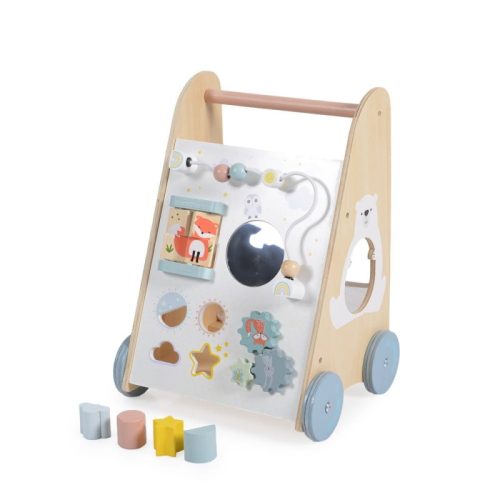 Moni Toys fa járássegítő 45 cm – stabil tolható járássegítő babáknak