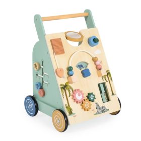   Moni Toys Lala pasztell fa járássegítő – 9 az 1-ben fejlesztő bébijárás tanuló játék
