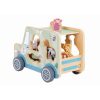 TOOKY Toy fa formabedobó autó pasztell – állatos készségfejlesztő játék babáknak