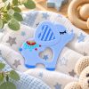 Baby Care szilikon rágóka – Elephant Lucky Blue