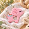 Baby Care szilikon rágóka – Elephant Lucky Pink