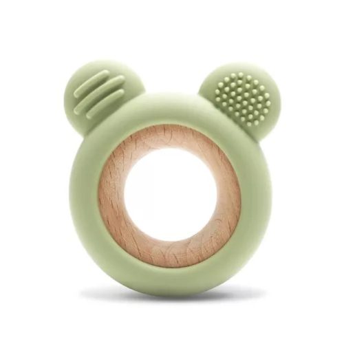 Lorelli Maci szilikon és bükkfa rágóka – Fresh Green