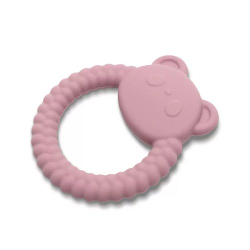 Lorelli Panda természetes szilikon rágóka – Deep Pink