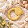Lorelli Panda természetes szilikon rágóka – Yellow