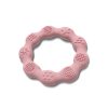 Lorelli természetes szilikon rágóka karika – deep pink színben