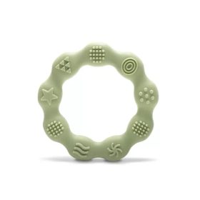   Lorelli természetes szilikon rágóka karika – fresh green színben