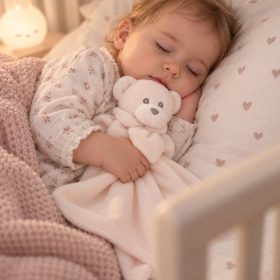 Lorelli Toys Teddy Bear szundikendő – beige színben
