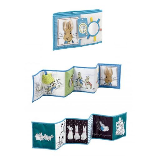Érzékszervi fejlesztő textil könyv - nyuszi - Nyúl Péter