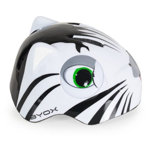 BYOX KATI biciklis sisak 48–54 cm – fehér, LED világítással