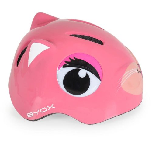 BYOX KATI biciklis sisak 48–54 cm – lányos pink, LED világítással