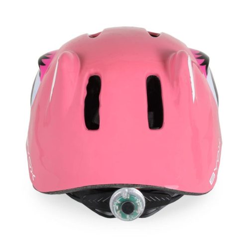 BYOX KATI biciklis sisak 48–54 cm – lányos pink, LED világítással