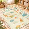 Moni Toys nagy méretű szivacs játszószőnyeg babáknak – színes állatkák, 120x180 cm