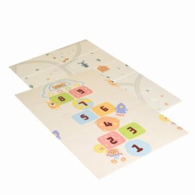  Moni Toys nagy méretű szivacs játszószőnyeg babáknak – 120 × 180 cm, ugróiskola mintával