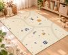 Moni Toys nagy méretű szivacs játszószőnyeg babáknak – 120 × 180 cm, számok és házak