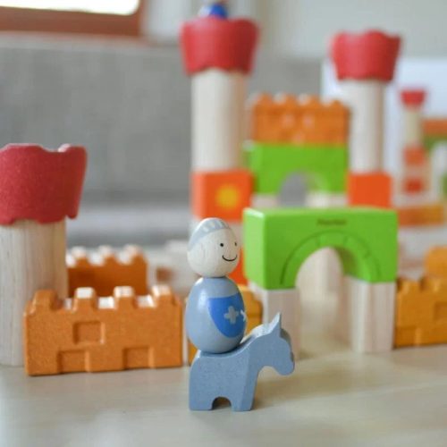 PlanToys kastély építőkockák – kreatív fajáték gyerekeknek