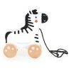 Tooky Toy húzható fa zebra fajáték – mozgásfejlesztő játék, 18 hó+