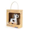 Tooky Toy húzható fa zebra fajáték – mozgásfejlesztő játék, 18 hó+